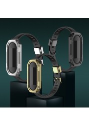 Full Cover Strap For Xiaomi Mi Band 5/mi Band 6 Smartwatch Silicone Strap Accessories Adjustable Wrist Straps For Mi Band 4/5/6