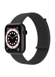 Correa de rivets weave para apple watch, panda de 44mm, 40mm, 38mm, 42mm y 44mm para adjustable velcro apple watch 6 5 4 3 se