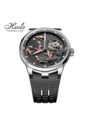 Haofa Carrousel Luxury Mechanical Wristwatch for Men Power Band Sapphire 80 Watch Men Rotation Sapphire 2021