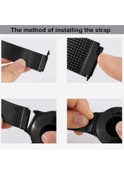 18mm 20mm 22mm Strap for Garmin Vivoactive 3 4 4s Smart Watch Band Stainless Steel Metal Strap for Garmin Venu SQ 2 Music Transfer 3