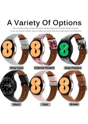 Genuine leather band for samsung galaxy watch 4 classic 46mm 42mm 44mm 40mm no gaps leather bracelet correa galaxy watch 4 strap