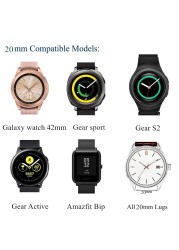 20/22mm Strap for Galaxy Watch 46mm/42mm/Active Samsung Gear S3 Frontier/S2/Sports Genuine Leather Band Huawei Watch GT S 3 2 46