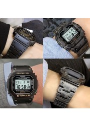 Titanium Watch Band Case/Bezel for Casio G-SHOCK DW5600 GW-M5610 GW5000 Light Weight Camouflage Case Strap Mod with Tools