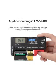 ANENG BT-168 PRO Battery Tester Digital Display Type Test Checker Battery Battery Capacity Diagnostic Universal Test Tools