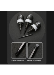 Mini Ratchet Screwdriver Philips Magnetic Slotted Dual Purpose Impulse Head Telescopic Labor Saving Screwdriver Hand Tool