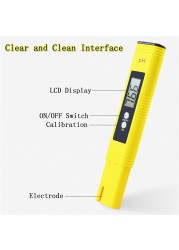 PH Meter 0.01 High Accuracy Water Quality Tester Water Quality Tester With 0-14 Gauge Set Suitable For Aquarium Swimming Pool