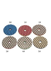 1/7pcs diamond polishing pads kit 4 inch 100mm wet/dry for granite stone concrete marble polishing use grinding discs set