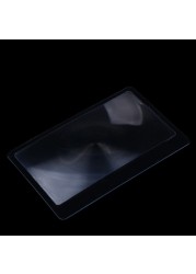 10pcs 3 X Magnifier Magnification Fresnel Lens 8.00*5.50*0.04cm Pocket Credit Card Size Transparent Magnifying Glass