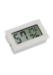 Thermometer Hygrometer Indoor Room Temperature Sensor Mini Digital LCD Temperature Humidity Weather Station With Clock