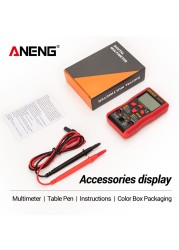 ANENG M118A Backlight Digital Multimeter Non-contact Stable LCD Display Smart Measuring Instruments Auto Range Voltmeter Digital Instrument