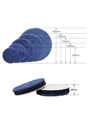 2pcs 3/4/5/6/7 inch Microfiber Polishing Waxing Buffing Pads Kit Europe Sponge Auto Polish Pad for Car Polisher