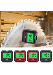 New 360 Degree Protractor Digital Magnetic Base Angle Gauge With Taillight Level Measuring Tools