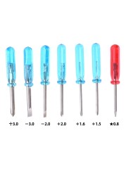 1/7pcs 5mm mini slotted cross word head five-pointed star screwdriver for mobile phone laptop repair open tool