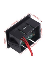 تيار مستمر 2 أسلاك 4.5-30 فولت شاشة ديجيتال LED صغيرة الفولتميتر فولت الجهد عداد لوحة
