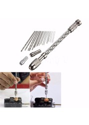 0.3mm-1.6mm Mini Hand Drill Tools Micro Twist Drill Semi-automatic Hss Drill Bits For Precision Crafts Jewelry Repair