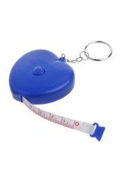 Dropshipping Portable Keychain Retractable Ruler Heart-shaped Tape Measure 1.5 Meter