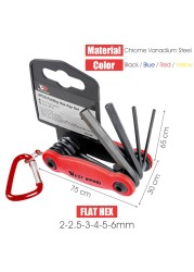 8 in 1 Multifunctional Bicycle Tire Repair Tool Kit Folding Multifunctional With Screwdriver Hexagon Wrench Cycling Equipment