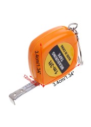 Dropshipping Easy Retractable Ruler Portable Tape Measure Small Pull Ruler Keychain 1m/3ft