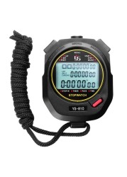 Professional digital stopwatch timer multifunctional portable training timer portable outdoor sports running stopwatch chronograph