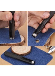 High Quality Punching Leather Hole Punch Round Steel Leather Craft Hollow Hole Punch 1mm-10mm Metal Gaskets Plastic Rubber Tools