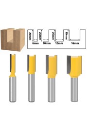 8 مللي متر عرقوب مزدوجة فلوت مستقيم راوتر بت النجارة نمط قاطعة المطحنة 4-الخيار القطر-6 | 10 | 12 | 16 مللي متر