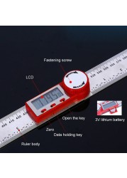 digital protractor angle ruler 300mm 12 inch angle finder meter inclinometer goniometer electronic protractor