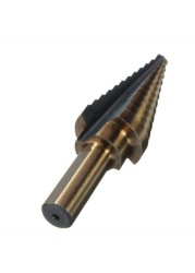 JINRUI British 5pcs Pagoda Drill Bit High Speed ​​Steel Hole Opener Set Triangle Shank Black and Yellow Step Drill Bit Bit