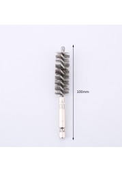 2pcs Stainless Steel ALAZCO 5/8" Wire Brush for Drill Driver Power Driver - Hex Shank Paint/Rust Remover Cleaning Tool for Car