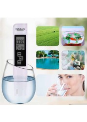 3 in 1 PH Meter TDS EC Meter TDS Bhd Tester Digital LCD Water Tester Pen Water Purity PPM Water Filter Hydroponic Quality Control