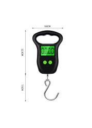 Portable 50kg Hanging Scale with Backlight Electronic Fishing Weights Pocket Digital Fishing Scales Luggage Kitchen Weight