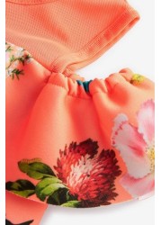 Baker by Ted Baker Orange Floral Dress