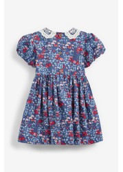 Lace Collar Shirred Cotton Dress (3mths-8yrs)