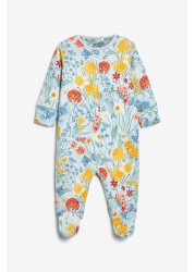 3 Pack Floral Baby Sleepsuits (0-2yrs)