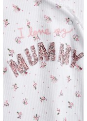 Floral Family Sleepsuit (0-2yrs)