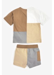 Oversized Colourblock T-Shirt and Short Set (3mths-7yrs)