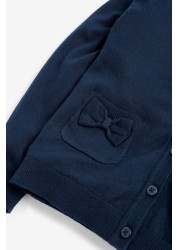 Bow Pocket School Cardigan (3-16yrs)