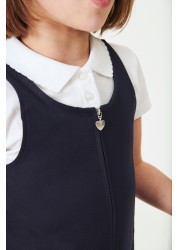 مدرسة Zip Front Pinafore (3-14 سنة) قياسية