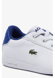 حذاء رياضي أبيض أزرق للأطفال الصغار من Lacoste