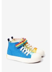 Little Bird Multicoloured Rainbow Canvas High Trainers