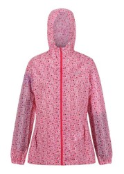 Regatta Womens Pink Printed Waterproof Pack It Jacket