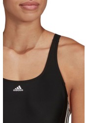 adidas 3 Stripe Mid Black Swimsuit