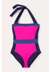 Boden Pink Santorini Halterneck Swimsuit