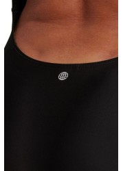 adidas Black 3 Stripe Swimsuit