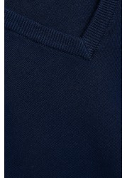 Knitted V-Neck School Jumper (3-18yrs)