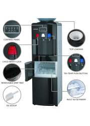 Crownline Top Load Freestanding Water Dispenser W/Ice Maker, WD-232 (4 L, 500 W)