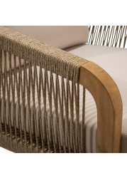 Rimini 3-Seater Acacia Wood Sofa W/Cushions Generic (79.5 x 203 x 68.5 cm