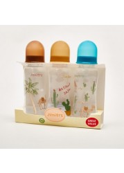 Juniors Printed 3-Piece Feeding Bottle Set - 250 ml