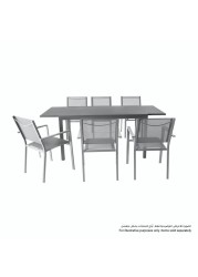 Moorea Aluminum Extendable Table GoodHome (900 x 750 mm)
