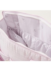 Cambrass Embroidered Diaper Bag with Zip Closure