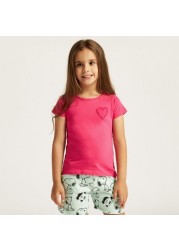 Juniors Solid Round Neck Top - Set of 2